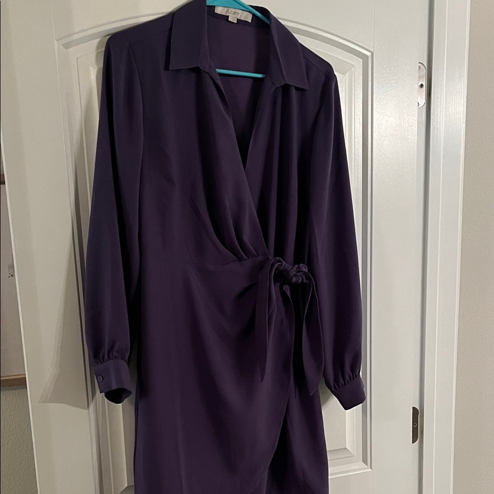 LOFT Deep Purple Dress
